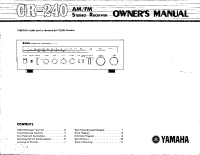 Yamaha CR-240 - Owners Manual
